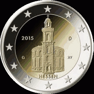 Duitsland 2 euro 2015 Hessen: St. Paulskerk UNC
